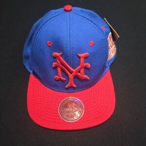 Common Union New York Cubans Negro Leagues Snapback Hat Blue Red Vintage OSFA